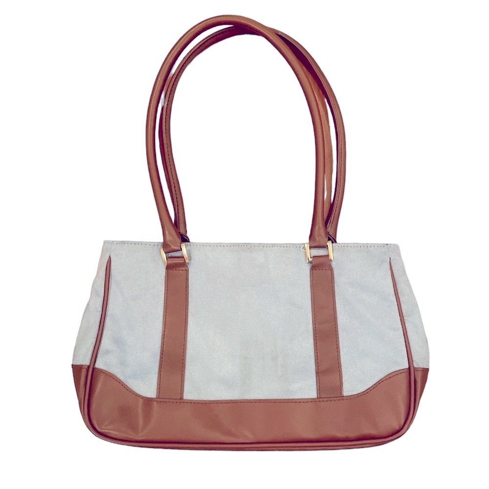 Blue Suede Brown Leather Shoulder bag